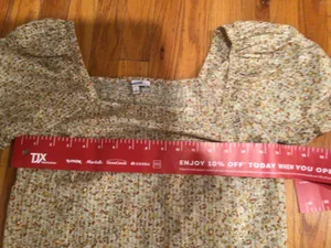 Madewell Hopewell-Puff Sleeve Crop Top In Cottage Garden- Sz Sm thumbnail 7