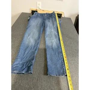 GAP Women's Blue Denim Coverall Jumpsuit Sz 0 Short Sleeve Button Front Pockets thumbnail 10