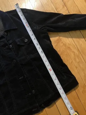 Gap Icon Velvet Jacket in True Black Small Collared Button Down Boxy Denim thumbnail 9
