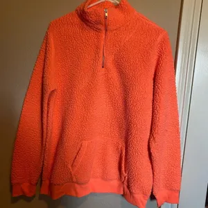 No Boundaries Sherpa Neon Pink Coral Quarter Zip Sweatshirt XL (15-17) thumbnail 3