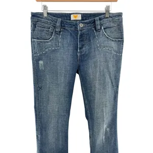 Antik Denim Women's Size 29 Bootcut Embroidered Indigo‎ Blue Jeans Button Fly thumbnail 2