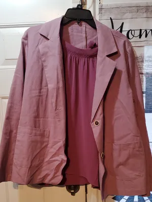 Cato Mauve-Pink Lightweight Blazer thumbnail 1