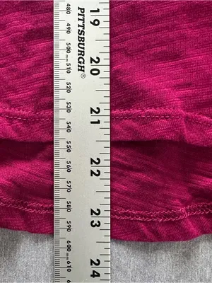 Anthropologie Raspberry Pink V-Neck Bell Sleeve Top Size Small NWT thumbnail 7