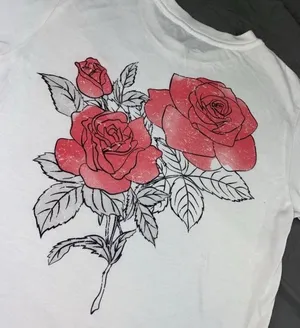 NEW Rose Tshirt White thumbnail 7
