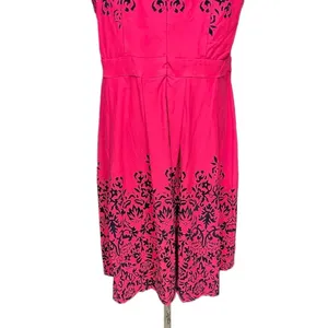 City Chic Red‎ & Black Filigree Print Sleeveless Fit & Flare Dress Plus Size 18 thumbnail 7