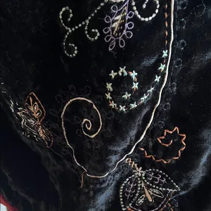 Holiday velour Christmas sweater contest White Stag Black Vest embroidered thumbnail 3