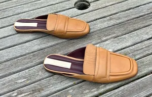 Franco Sarto Tan Brown Leather Duval Mule‎ Womens Slip On Mules Flats Size 7 thumbnail 1