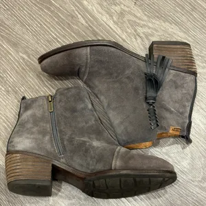 Pikolinos Baqueira Womens Ankle Boots‎ Gray Suede Tassel Booties 8.5 Fall Twee thumbnail 6