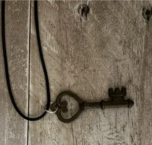 Pirate Key Necklace Black thumbnail 1