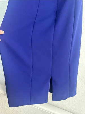 Xscape One-Shoulder Cocktail Dress Classic Evening Event Wedding Blue Purple thumbnail 7