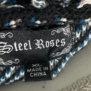 Steel Roses Aztec Cardigan | Faux Fur Collar | Boho Western . thumbnail 2