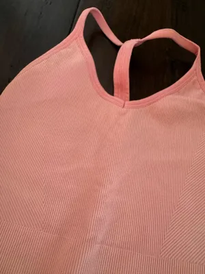 Spiritual Gangster Ribbed T-Back Bralette Bubblegum Pink Size XS/S thumbnail 4