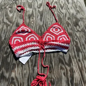 Nwt crochet halter top from cider size‎ medium thumbnail 5