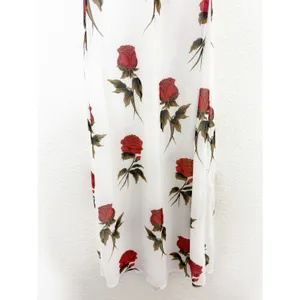 VRG Grl Rose Print White Midi Slip Dress Size 6 Romantic Wedding Feminine thumbnail 10
