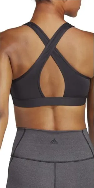 NWT Adidas Power Train Black Medium Support Sports Bra Plus Size 2XLC thumbnail 1