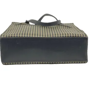 Ladies Large Tote Bag Purse ~ Khaki Green Tan & Black Stripe ~ Shopping HandBag thumbnail 8