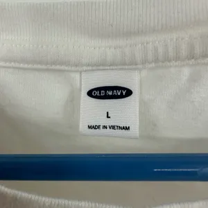 Old Navy Size Large Tank Top White Crew‎ Neck Pocket Solid Everyday Undershirt thumbnail 3