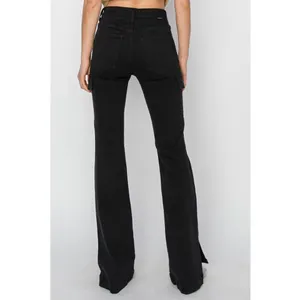 RISEN High Rise Side Slit Cargo‎ Bootcut Black Jeans - RDP5649 - Size 15/32 623 thumbnail 2