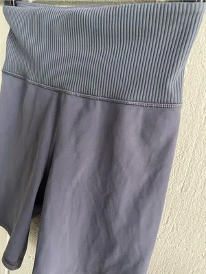 Vuori Ribbed Studio Bike Shorts in Blue Gray Size XS thumbnail 5