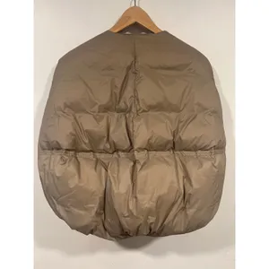 Women’s Taupe Cropped Oversized Puffer Vest Size Medium thumbnail 3
