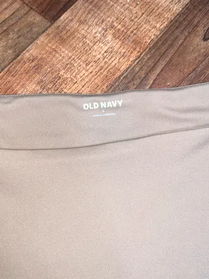 Old Navy Women's Off-Shoulder Long Sleeve Top — Taupe Size Large thumbnail 2