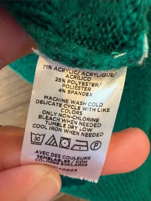 LOFT Green Crewneck Puff Sleeve Sweater Size Small - C54-146 thumbnail 5