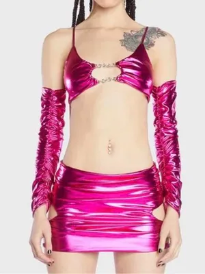 Dolls Kill Poster Girl Hot Pink Set thumbnail 2