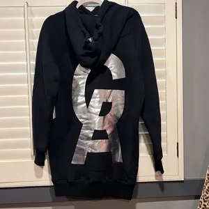 Good American NWT Black Oversize Large Back Logo Pull Over‎ Hoodie size 0/0 thumbnail 4