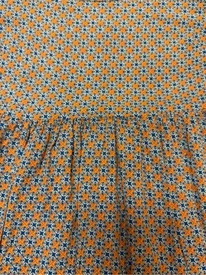 Umgee Boho Tunic Top Large Orange Blue Crochet Lace Bell Sleeve Babydoll thumbnail 8