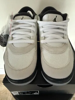 Nike Air Jordan 4 RM GS White Black Grey Size 5.5Y New w/ Box + Extra Laces thumbnail 12