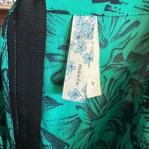 Anthropologie Maeve green square neck sz 4 mini dress thumbnail 4