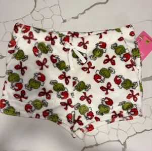 The Grinch Pajama Shorts with bows Green Size L thumbnail 6