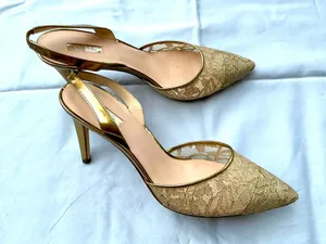 Guess Elegant Gold Lace Women’s Heels thumbnail 1