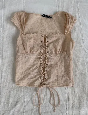 Motel Rocks Tanya Broderie Corset Top thumbnail 1