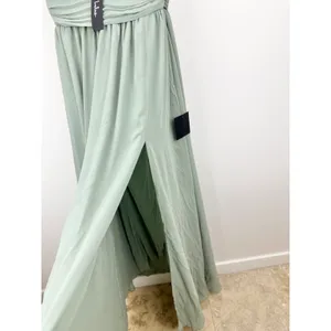 Lulus Heavenly Hues Sage Brush Maxi Dress Chiffon Bridesmaid Formal Medium NWT thumbnail 9