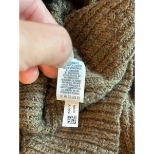 Aerie AEO Olive Green Ribbed Wrap Front Surplice Sweater Small 4170619104 Y2K thumbnail 6