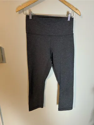 Lululemon wunder under crop leggings grey 8 thumbnail 2