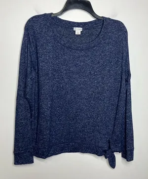 J. By J. Crew navy blue long sleeve top side knot size medium‎ thumbnail 1