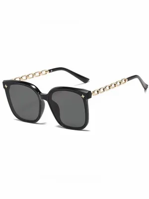Black Sunglasses with Gold thumbnail 2