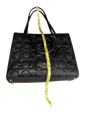 NWT Coach Maggie Large Tote Bag In Signature Leather Black 100% Authentic thumbnail 12