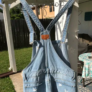 Vintage Denim Overalls Dungarees Distressed thumbnail 9
