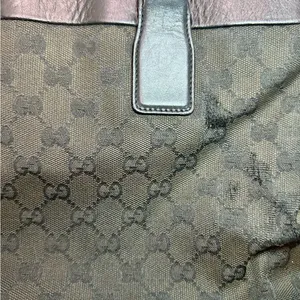Gucci Black Tote Hand Bag with Iconic GG Design thumbnail 7