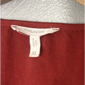Maurices Blouse Size XL Rust Burnt Orange Boho Hippie Earthy Poetcore Career thumbnail 5