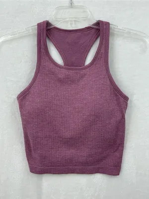 lululemon athletica Ribbed Cropped Tank - Mauve 1149 thumbnail 2