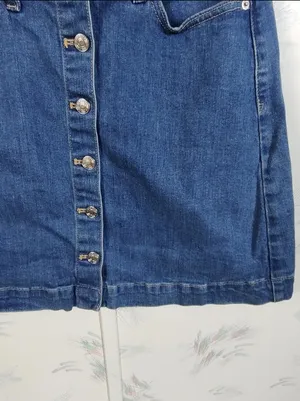 Gap 1969 Blue Button Front Skirt thumbnail 3