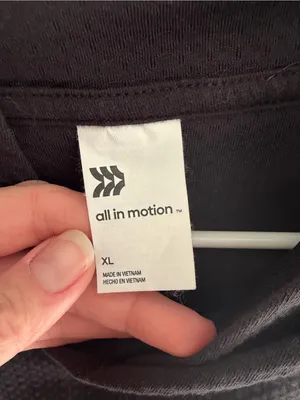 All In Motion XL Black Textured Cowl Neck Pullover Sweatshirt Thumbholes‎ thumbnail 5