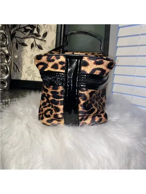 PINK Vintage Y2K Leopard Print Cosmetic Case thumbnail 2