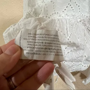 Minkpink White Nirvana Embroidered Leaf Swing Mini Dress XS thumbnail 9