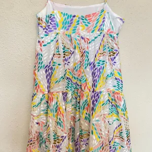 $255 C/MEO Collective Set Up‎ Multicolored Burn Out Midi cocktail Dress sz. 4 S thumbnail 12