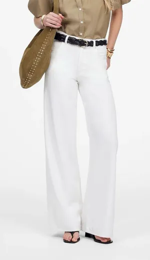 Madewell Women's White Flare & Wide Leg Jeans thumbnail 1